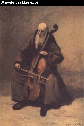 Jean Baptiste Camille  Corot Le moine au violoncelle (mk11)